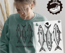 Onkel Bo's Bügelbilder - DIN A4 - Salty But Sweet - Schwarz - BIG