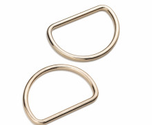 2 Halbrundringe - D-Ringe - 40mm - Prym - New Gold