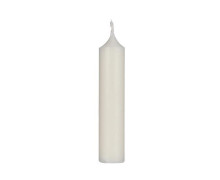1 kleine Kerze - Kurze Stabkerze - Paraffin - 11cm - Ø 2,2cm - Elfenbein Rustikal