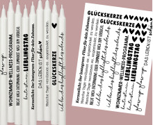 DIN A4 - Tattoofolie - Highlight des Abends - für 35cm Kerzen