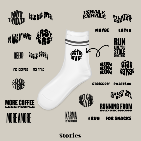 Plotterdatei SVG - Sprüche für Socken