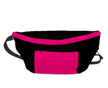 DIY-Nähset - BIG HipBag - Bauchtasche - Colorblocking - Schwarz/Pink - Outdoorstoff - abby and amy