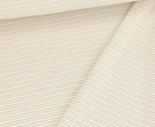 Feinstrick-Sweat - Yarn Dyed Stripes - Weiß/Beige