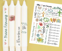 DIN A4 - Tattoofolie - Firmung - für Kerzen / Keramik