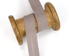 3 Meter Schrägband - Baumwolle - Taupe Hell - Uni - 2cm x 3m - Zugeschnitten