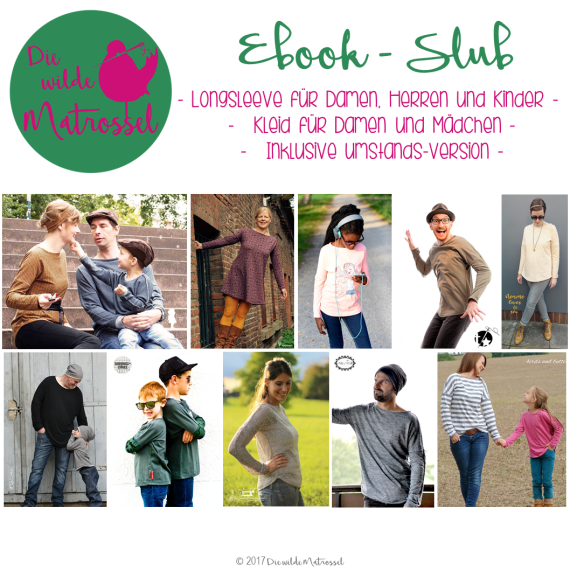 Ebook Slub Longsleeve für Damen, Herren und Kinder (inkl. Umstandsversion, Kleiderversion für Frauen und Mädchen)