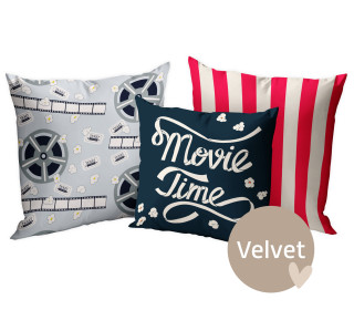 Kissenstoff - DIY - Kissen-Set - Popcorn Stories - Velvet - federfrey Design - abby and amy