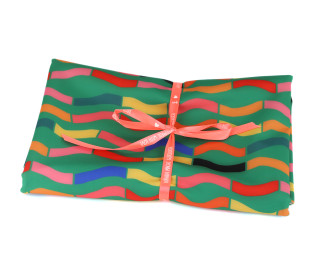 1,25m Zuschnitt - Badelycra - Bold Summer - Wavy Stripes - Grün - abby and me