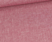 Leinen - Baumwolle - Mischgewebe - Twill - Fischgrätmuster - Bordeaux