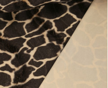 Velours - samtähnliche Textur - Giraffe - Dunkelbraun/Beige