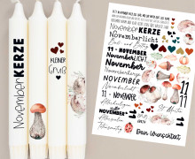 DIN A4 - Tattoofolie - November - für Kerzen / Keramik