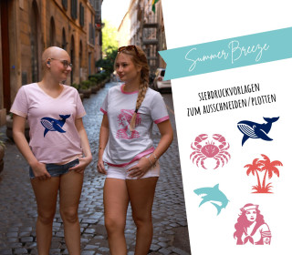 FREEBIE - SUMMER BREEZE - sommerliche Designs - Siebdruck Vorlagen