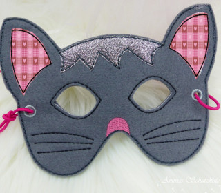 Stickdatei Maske Katze für den Rahmen ab 13 cm x 18 cm