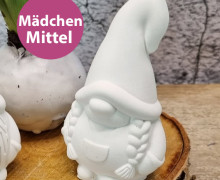 Silikon - Gießform - Kleine Wichtel - Wichtelpärchen - Mädchen Mittel - vielfältig nutzbar