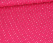 Baumwolle - Webware - Popelin - Bedruckt - Mini-Pünktchen - Symmetrisch - Pink