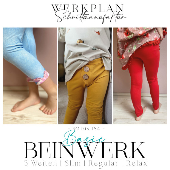 BEINWERK LEGGINGS | 3 WEITEN | GRÖSSE 92 BIS 164 | A0 & A4