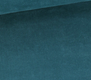 Cord - Breitcord - Leicht Elastisch - 320g - Washed-Look - Uni - Petrol