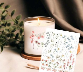 Rub-On Sticker - Spring Garden - Stems and Butterflies - Tante Henni Rub-Ons - vielfältig nutzbar