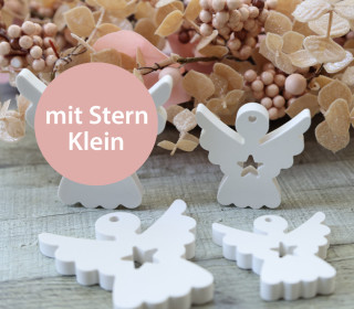 Silikon - Gießform - Engel - 2er Set - Anhänger - mit Stern - Klein - vielfältig nutzbar