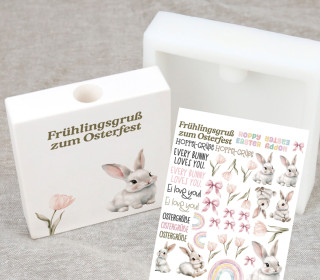 Rub-On Sticker - Lovely Bunnies - Tante Henni Rubon - vielfältig nutzbar - Ostern