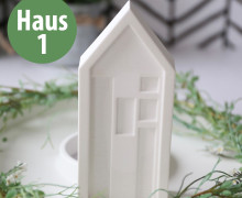 Silikon - Gießform - Häuser - Klassisches Design - Dekohäuser - Haus 1 - vielfältig nutzbar