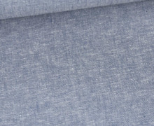 Leinen - Baumwolle - Mischgewebe - Uni - Melange - 176g - Jeansblau