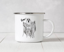 Emaille Becher - Geist - Halloween