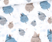 Sommersweat - Bio-Qualität - Boho Cotton Candy - Blau - Little Love  - abby and me