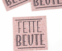 1 XXL GLITZERLABEL - Rosé - Fette Beute