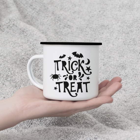 Emaille Becher - Trick Or Treat - Halloween