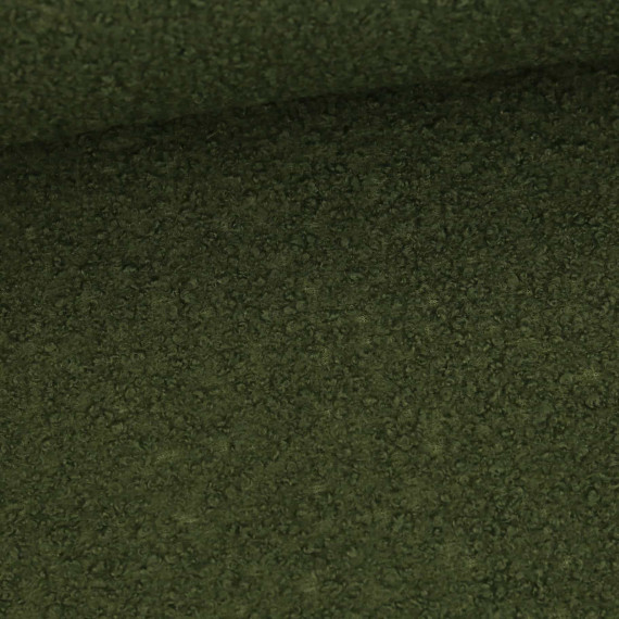 Boucle - Mantelstoff - Uni - 300g - Olivgrün