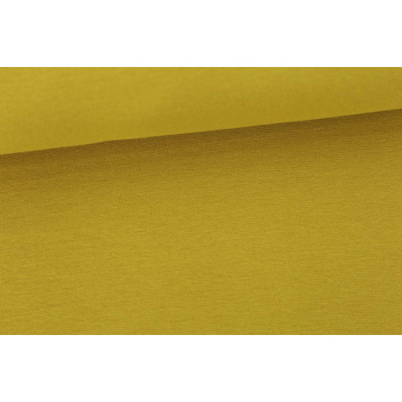 Glattes Bündchen - Uni - Bio Qualität - Schlauch - Ocker