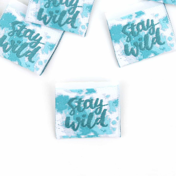 1 Label - Stay WILD - Weiß/Türkis
