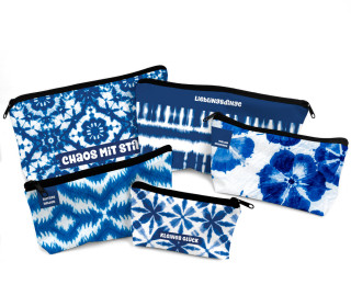 DIY-Nähset - Softshell - Fleece - 5 Wetbags - Shibori - abby and amy