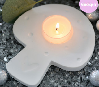 Silikon - Gießform - Teelichthalter - Teelichtteller - Glück - Silvester - Glückspilz - vielfältig nutzbar