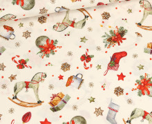Baumwolle - Webware - Weihnachten - WeihnachtsMix - Warmweiß