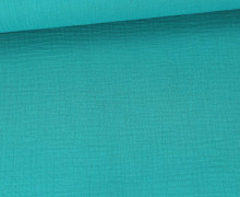 Bio Musselin Lotta - Muslin - Uni - Organic Cotton - Double Gauze - Aqua