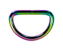 4 Halbrundringe - D-Ringe - 30mm - Veno - Regenbogen