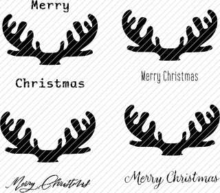 Plotterdatei-Set Christmas Antlers