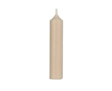 1 kleine Kerze - Kurze Stabkerze - Paraffin - 11cm - Ø 2,2cm - Sand Rustikal