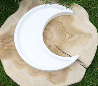 Silikon - Gießform - Mond - Dekotablett - Sonne, Mond & Stern - schmaler Rand - vielfältig nutzbar