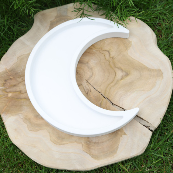 Silikon - Gießform - Mond - Dekotablett - Sonne, Mond & Stern - schmaler Rand - vielfältig nutzbar