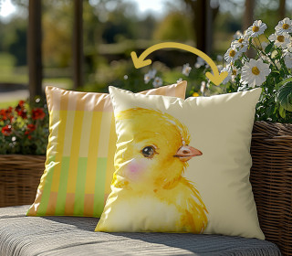 Genähtes Kissen inkl. Inlet -  Frühlingsreif - Küken - Mein Hanseherz