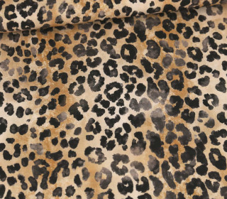 Viskose - Blusenstoff - Radiance - Animal Print - Leopard - Sand