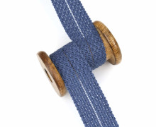 1 Meter Einfassband - Einfasstresse - Wolltresse - 32mm - Uni - Taubenblau