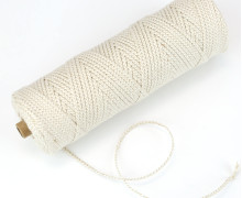 1 Rolle Flachdocht - Docht - 4mm Breite - Länge 95m - für Kerzen-Sandgranulat - Baumwolldocht - ungewachst