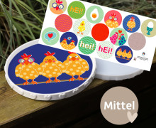 Outdoorstoff - Hühnerliebe - Inlays für Silikon - Dekoteller - Tablett - Mittel - ela ideen - abby and amy