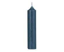 1 kleine Kerze - Kurze Stabkerze - Paraffin - 11cm - Ø 2,2cm - Staubig Blau