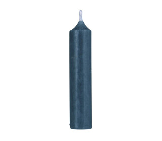 1 kleine Kerze - Kurze Stabkerze - Paraffin - 11cm - Ø 2,2cm - Staubig Blau