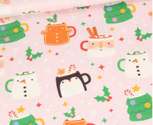 Sommersweat - Süße Becher - Weihnachten - Rosa - Bio Qualität - abby and me